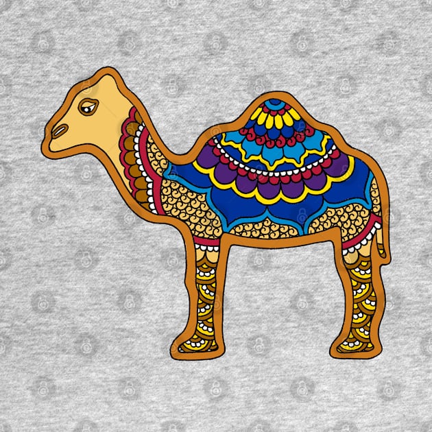 Colorful Henna Camel by HLeslie Design